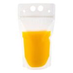 Bag Tek 17 oz Clear Plastic Drink Pouch - Single…