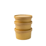 KRAFT ROUND SALAD BOWLS WITH PAPER LIDS