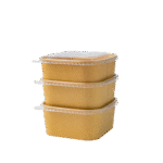 KRAFT SQUARE CONTAINER WITH PP LIDS