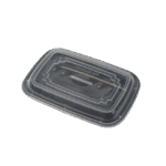 RECTANGULAR BLACK PLASTIC with Lid