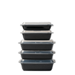 RECTANGULAR BLACK PLASTIC with Lid (all sizes available as seen)