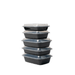 RECTANGULAR BLACK PLASTIC with Lid (all sizes available as seen)(1)