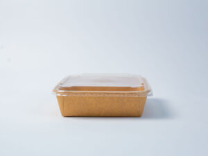 SQUARE KRAFT PAPER GREASEPROOF LINING AND LID