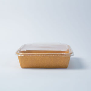 SQUARE KRAFT PAPER GREASEPROOF LINING AND LID