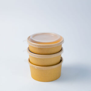 KRAFT ROUND BOWL WITH INNER FOIL LINNING