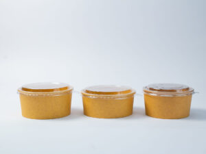 KRAFT ROUND SALAD BOWLS WITH PP LIDS