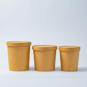 160Z KRAFT NOODLE BOWL + PAPER LIDS