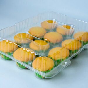 MUFFIN SKILLET CLEAR 12-UP (100) 1EA PACK