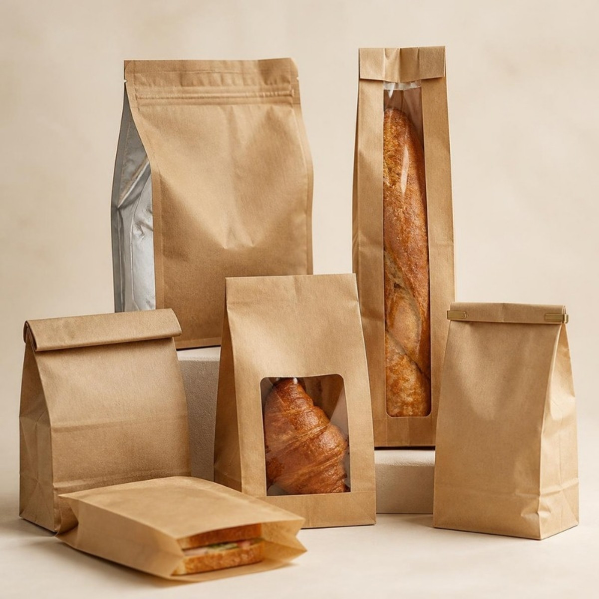 Food paper bags collection