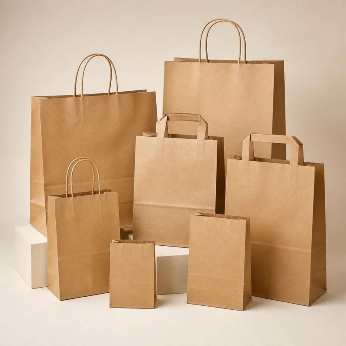 Kraft carrier bags collection