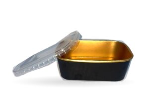 Rect Gold and Black Foiled Container