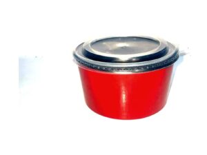 ROUND RED & BLACK FOILED 1000ML