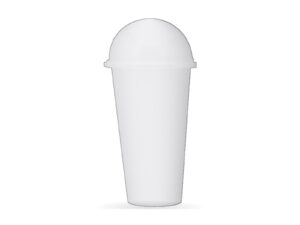 24oz tall white dome cup with dome lid