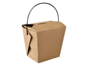 Kraft noodle bucket with handle