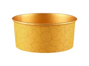Gold foil-lined paper bowl